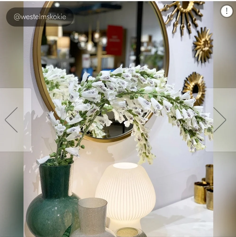 West Elm Faux Foxglove Stems 5 Foot 3 Inch Long